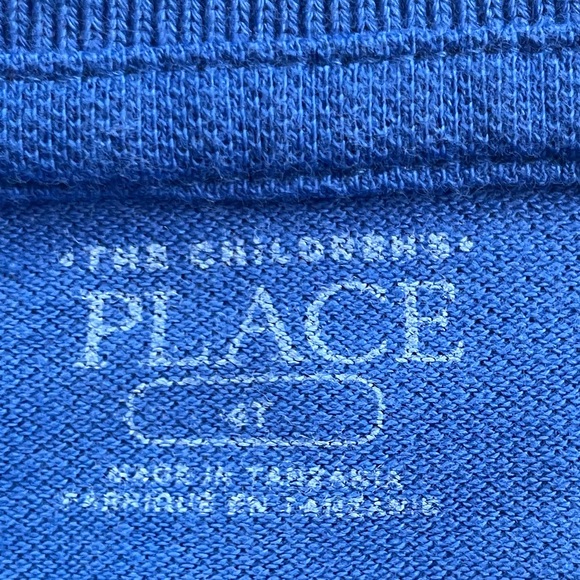 4/$20💥Girls Henley Puff Sleeve Polo Shirt, Ultramarine Blue, Cotton Pique - Picture 5 of 7